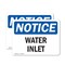 Signmission Water Inlet, 24 in W x Rectangle, Vinyl Decal OS-2PACK-NS-D-1824-L-18973 - alternate 1